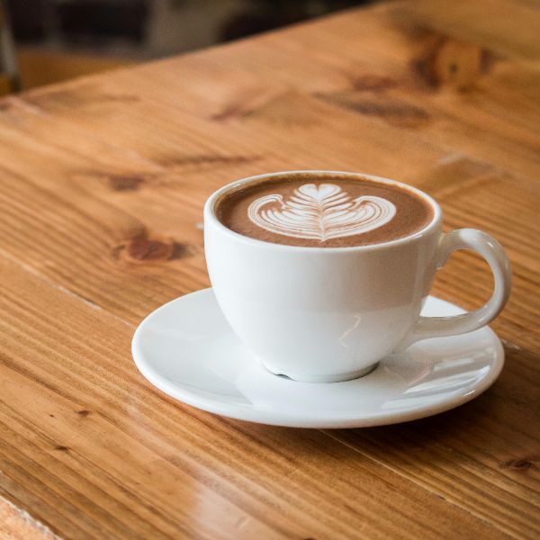 photo of latte on table